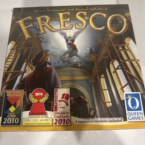 Queen Games Fresco Board Game with 3 Expansion Modules 60593 New Sealed